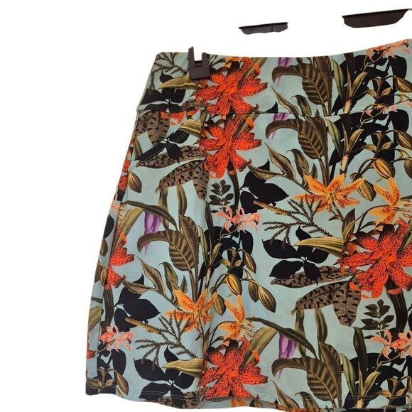 Foray Golf Women's Aqua & Multicolor Floral Hot Tropics Floral Poly/Spandex Skor - Picture 3 of 11